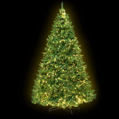 Jingle Jollys Christmas Tree 2.4M With 1488 LED Lights Warm White Green