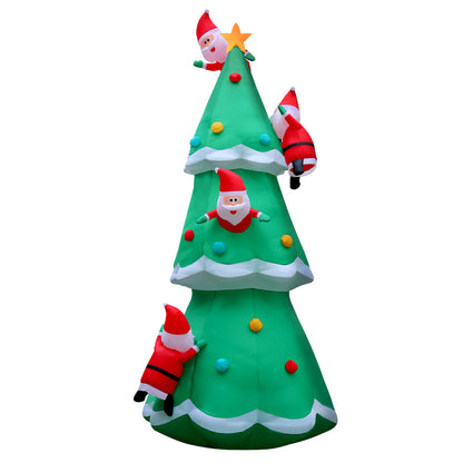 Jingle Jollys Christmas Inflatable Santa Tree 5M Outdoor Xmas Decorations Lights - Christmas Outlet Online