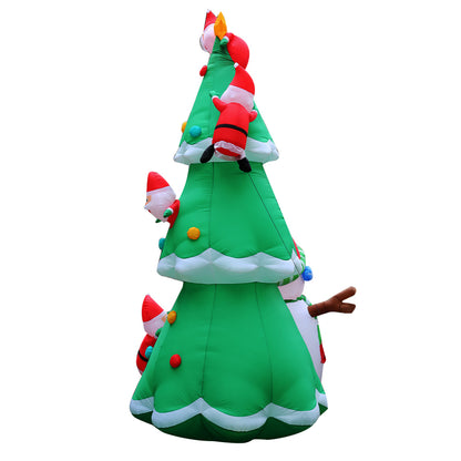 Jingle Jollys Christmas Inflatable Santa Tree 5M Outdoor Xmas Decorations Lights - Christmas Outlet Online