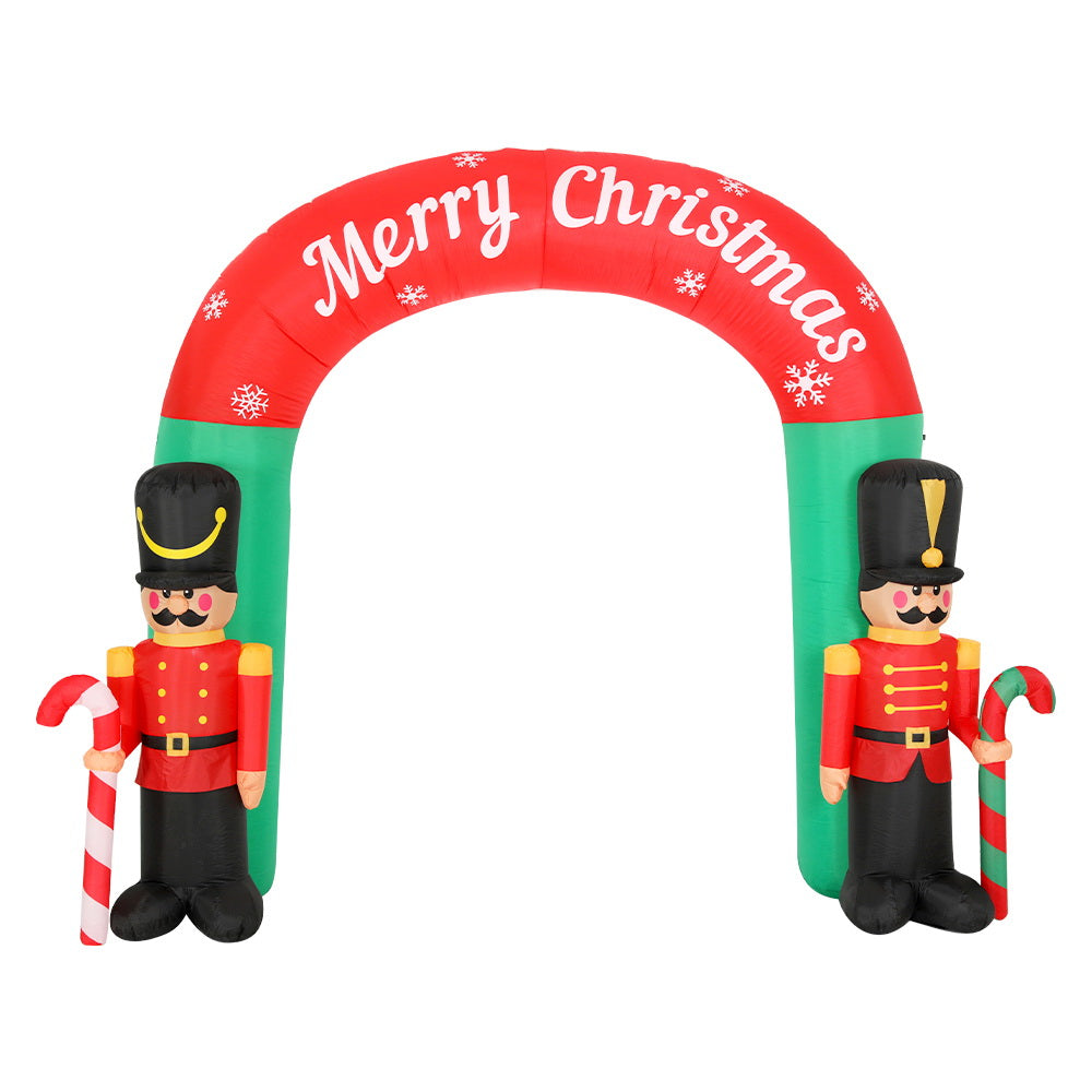 Jingle Jollys Christmas Inflatable Nutcracker Archway 3M Outdoor Decorations - Christmas Outlet Online