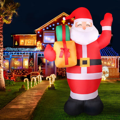 Jingle Jollys Christmas Inflatable Santa 2.4M Outdoor Xmas Decorations Lights - Christmas Outlet Online