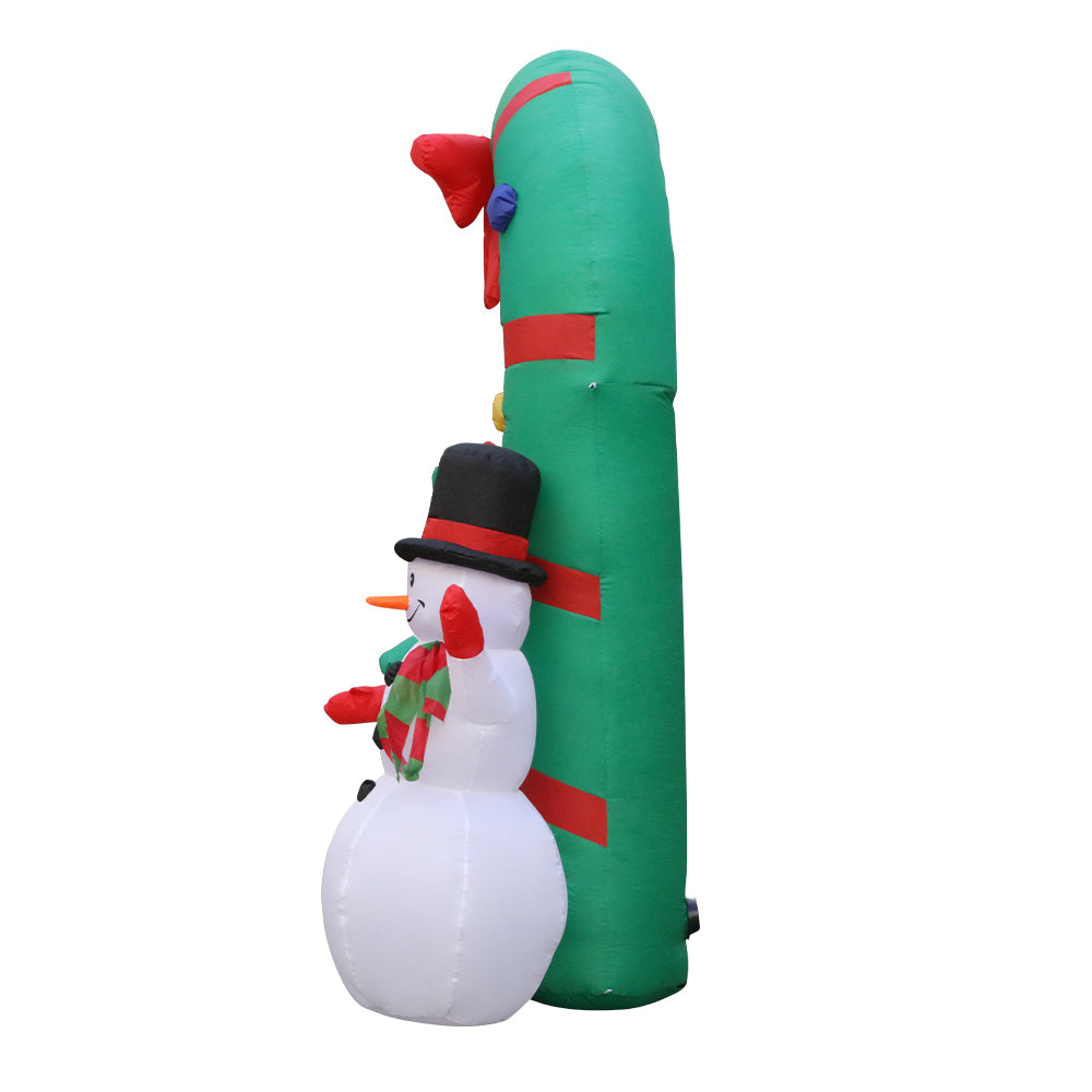 Jingle Jollys Christmas Inflatable Giant Arch Way 2.8M Santa Snowman Light Decor - Christmas Outlet Online