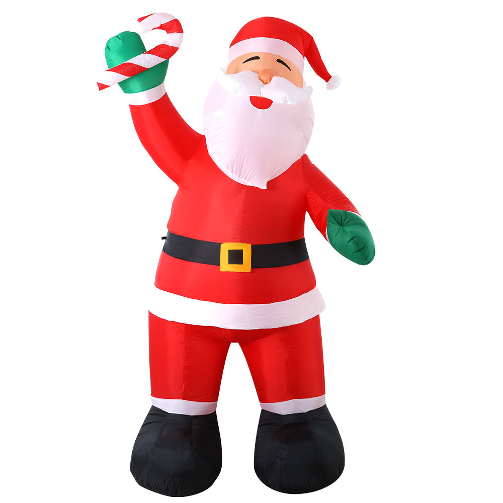 Jingle Jollys Christmas Inflatable Santa 3M Xmas Outdoor Decorations LED Lights - Christmas Outlet Online