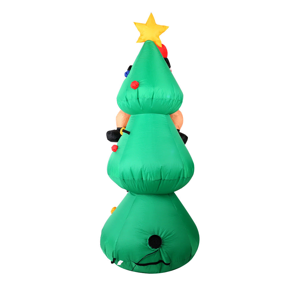 Jingle Jollys Christmas Inflatable Santa Tree 1.8M Lights Outdoor Decorations - Christmas Outlet Online