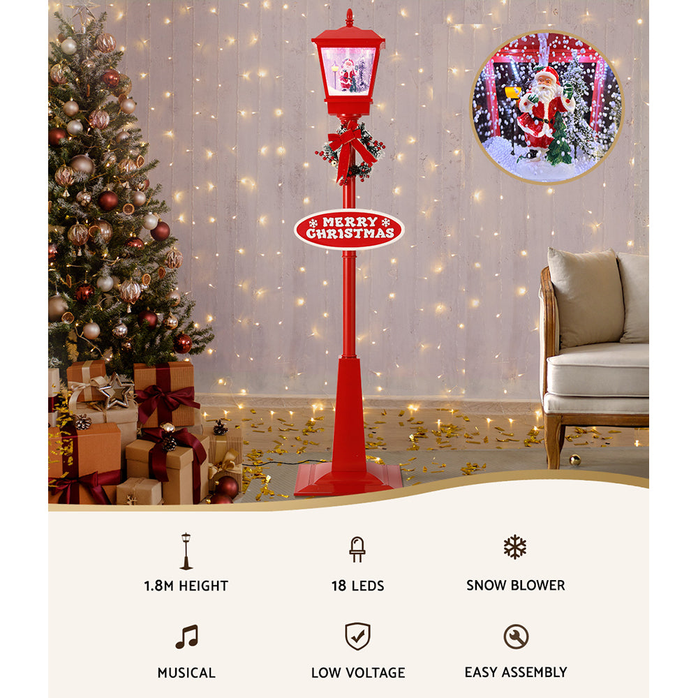 Jingle Jollys Christmas Lights 180cm Post Lamp 18 LED Fairy Light Decorations - Christmas Outlet Online