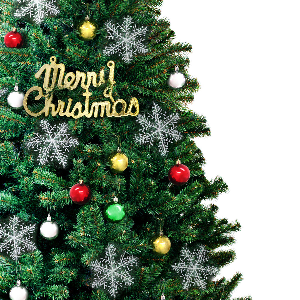 Christmas Tree Kit Xmas Decorations Colorful Plastic Ball Baubles with LED Light 2.4M Type2 - Christmas Outlet Online