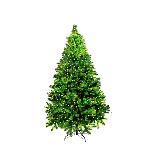 SANTACO Christmas Tree 2.1M 7Ft Xmas Home Garden Decor Warm LED Lights - Christmas Outlet Online