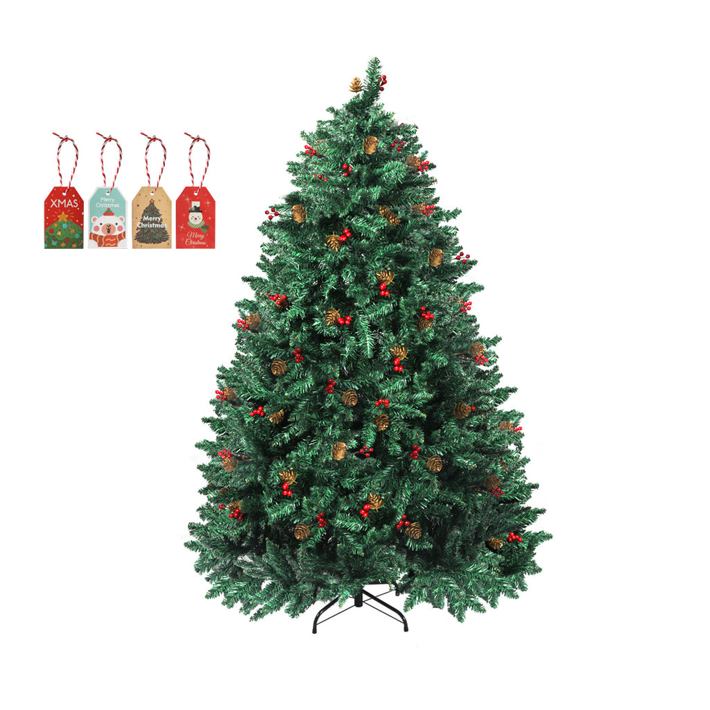 Santaco Christmas Tree 2.4M 8Ft Pinecone Decorated Xmas Home Garden Decorations - Christmas Outlet Online