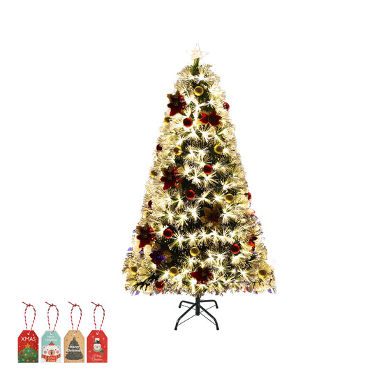 Santaco Christmas Tree 1.8M 6Ft Xmas Decorations Fibre Optic Multicolour Lights - Christmas Outlet Online