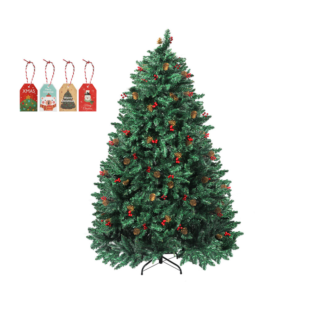 Santaco Christmas Tree 2.1M 7Ft Pinecone Decorated Xmas Home Garden Decorations - Christmas Outlet Online