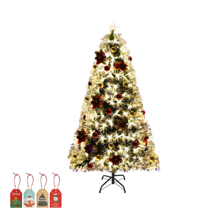 Santaco Christmas Tree 2.1M 7Ft Xmas Decorations Fibre Optic Multicolour Lights - Christmas Outlet Online