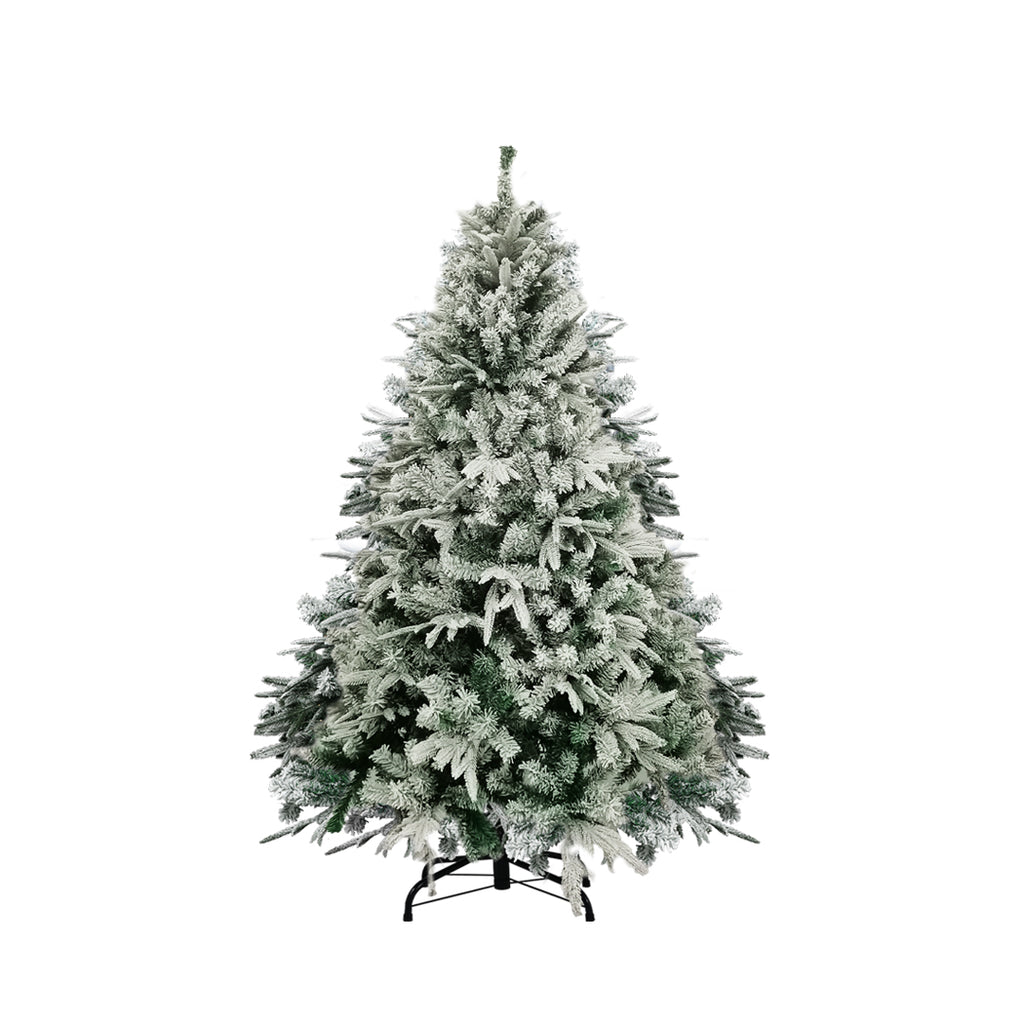 Santaco Christmas Tree 1.8M 6Ft Fairy Lights Snow Flocked Xmas Ornaments Decor - Christmas Outlet Online