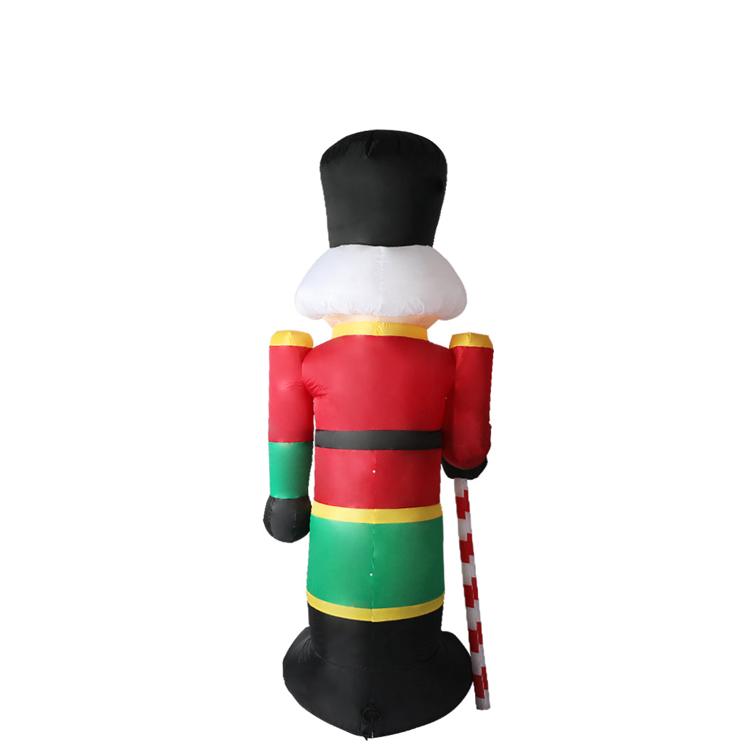 Santaco Inflatable Christmas Decorations Nutcracker 2.4M LED Lights Xmas Party - Christmas Outlet Online