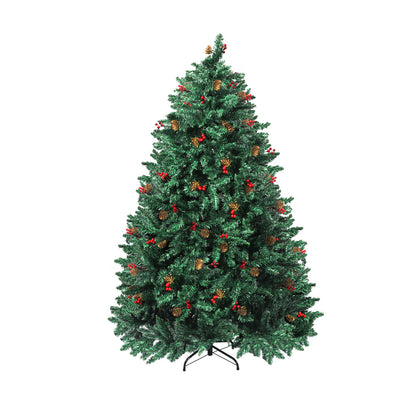 Santaco Christmas Tree 2.4M 8Ft Pinecone Decorated Xmas Home Garden Decorations - Christmas Outlet Online