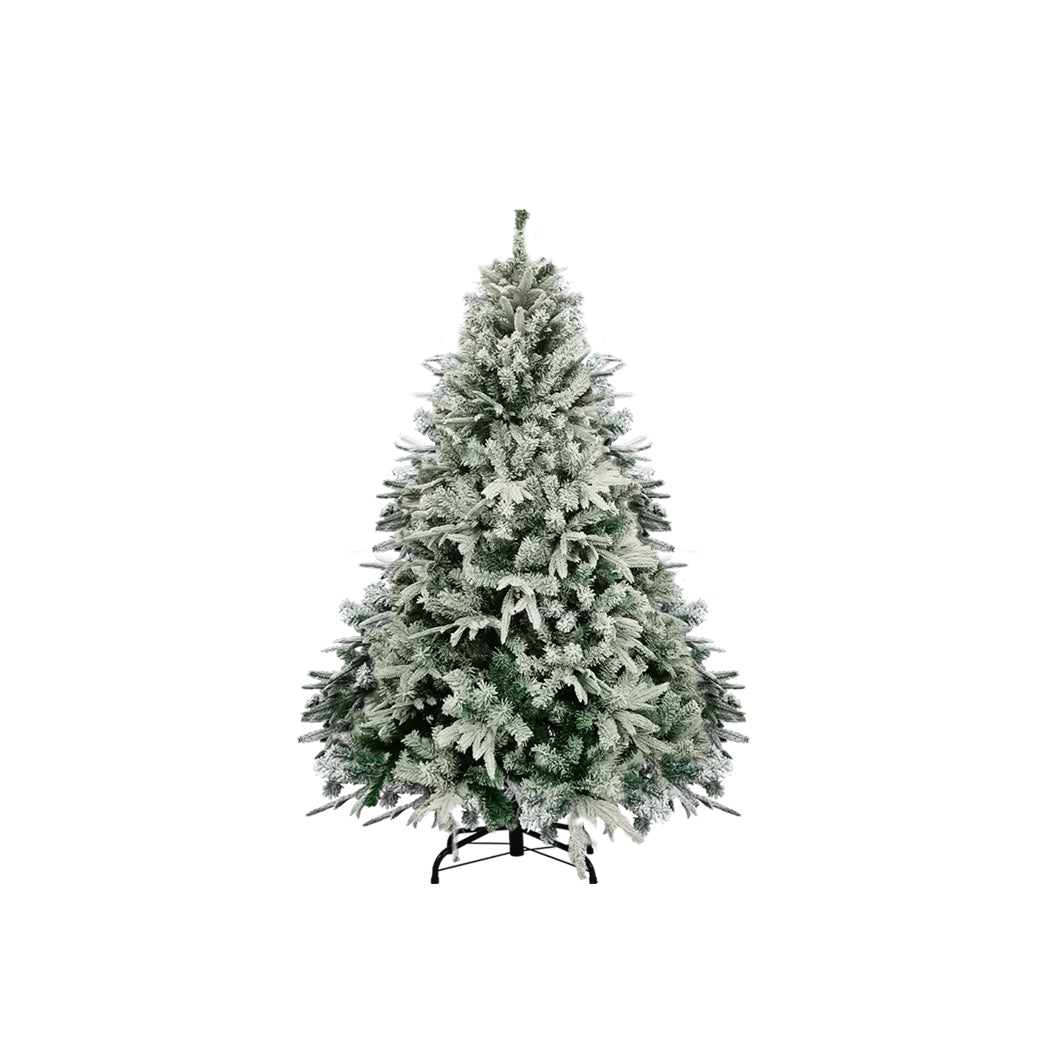 Santaco Christmas Tree 1.2M 4Ft Fairy Lights Snow Flocked Xmas Ornaments Decor - Christmas Outlet Online