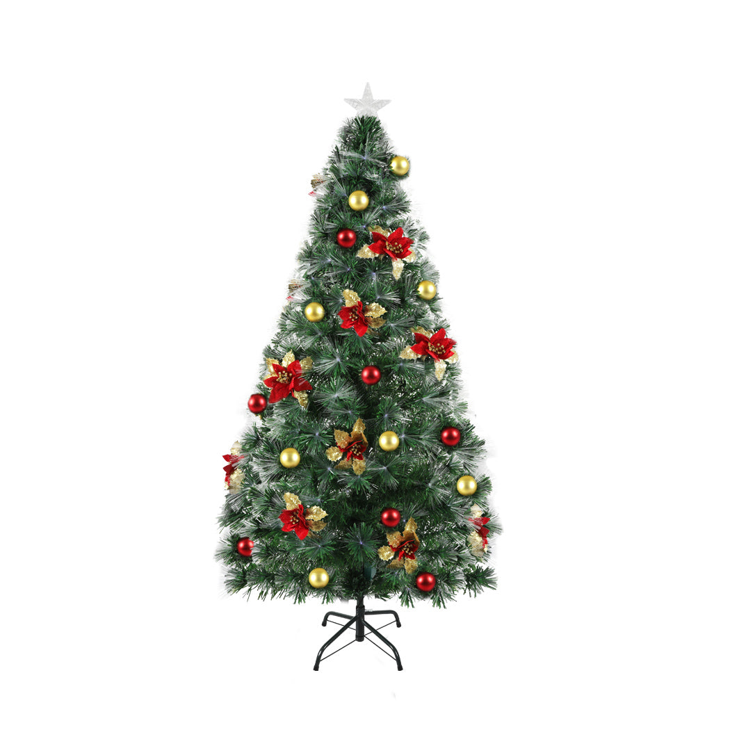 Santaco Christmas Tree 2.1M 7Ft Xmas Decorations Fibre Optic Multicolour Lights - Christmas Outlet Online