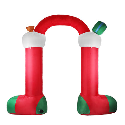 Santaco Christmas Inflatable Decor Stocking Arch 3M LED Lights Xmas Party - Christmas Outlet Online