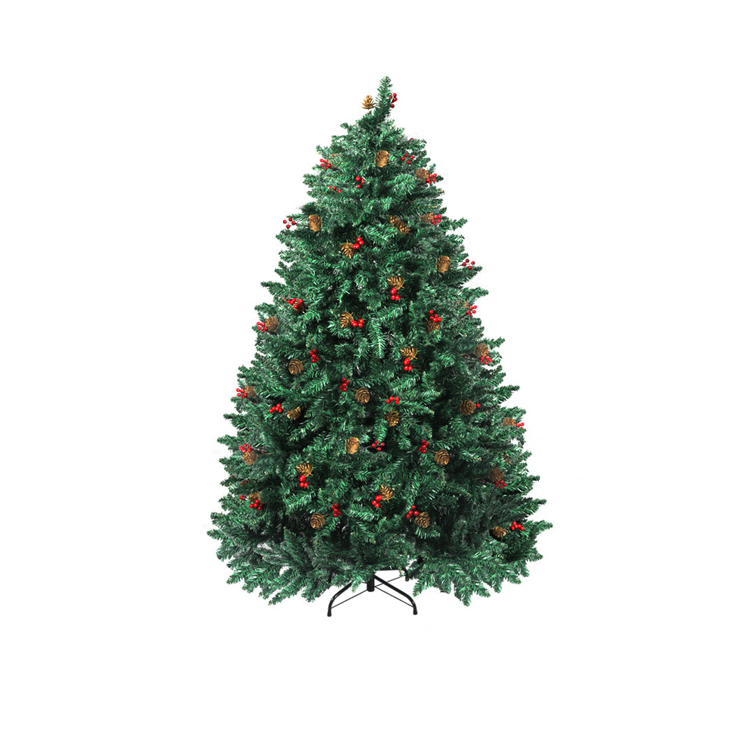 Santaco Christmas Tree 1.8M 6Ft Pinecone Decorated Xmas Home Garden Decorations - Christmas Outlet Online