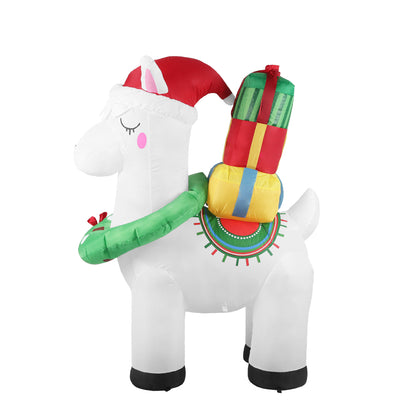 Santaco Inflatable Christmas Decor Christmas Llama 1.5M LED Lights Xmas Party - Christmas Outlet Online