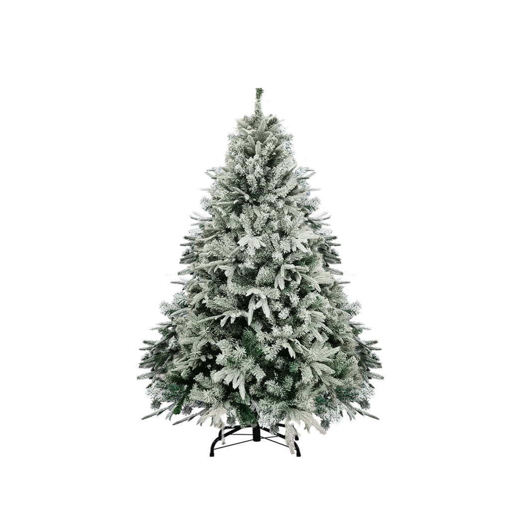 Santaco Christmas Tree 1.5M 5Ft Fairy Lights Snow Flocked Xmas Ornaments Decor - Christmas Outlet Online