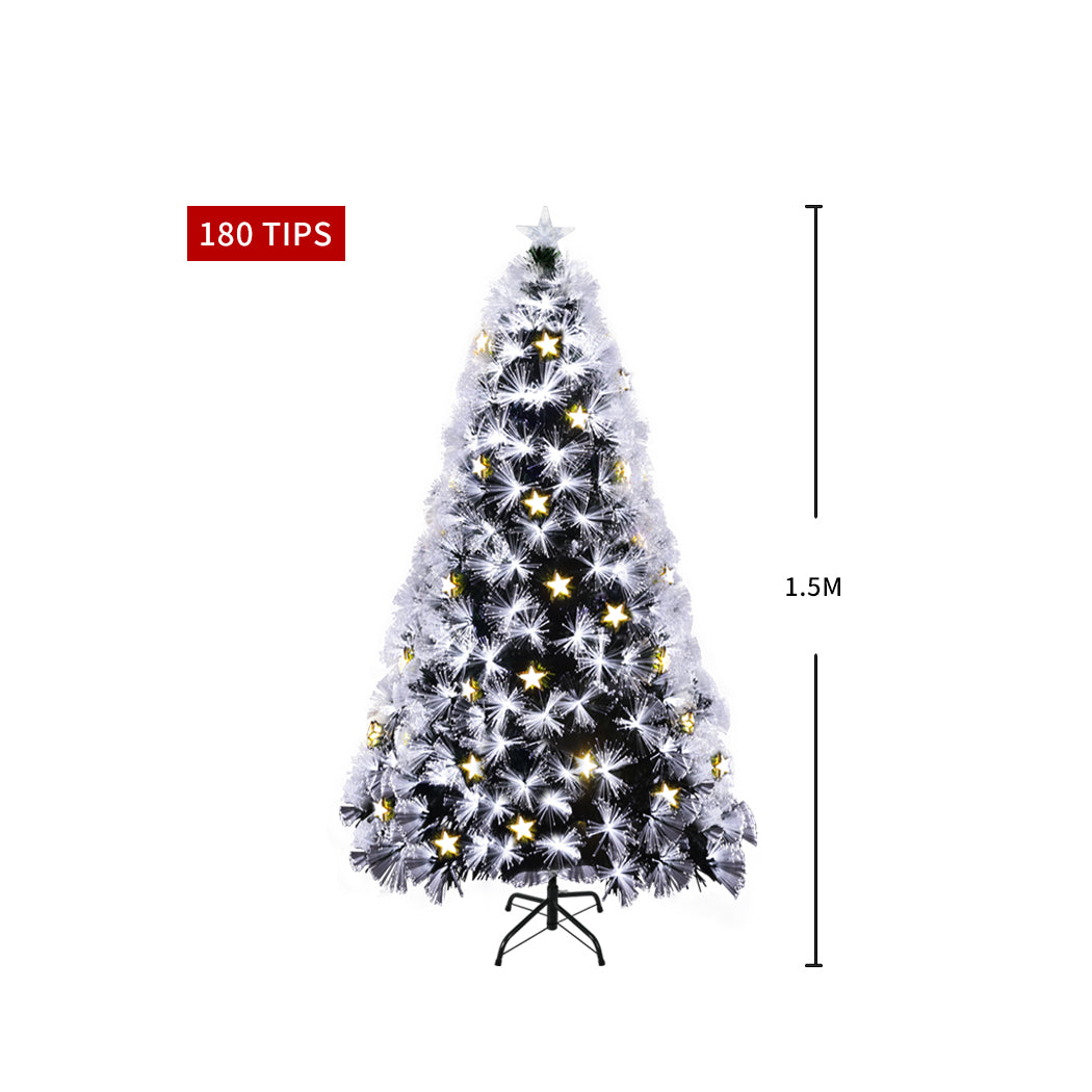 Santaco Christmas Tree 1.5M 5Ft Xmas Decorations Fibre Optic Multicolour Lights - Christmas Outlet Online