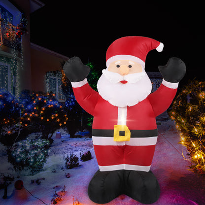 Santaco Inflatable Christmas Decor Cheerful Santa 1.2M LED Lights Xmas Party - Christmas Outlet Online