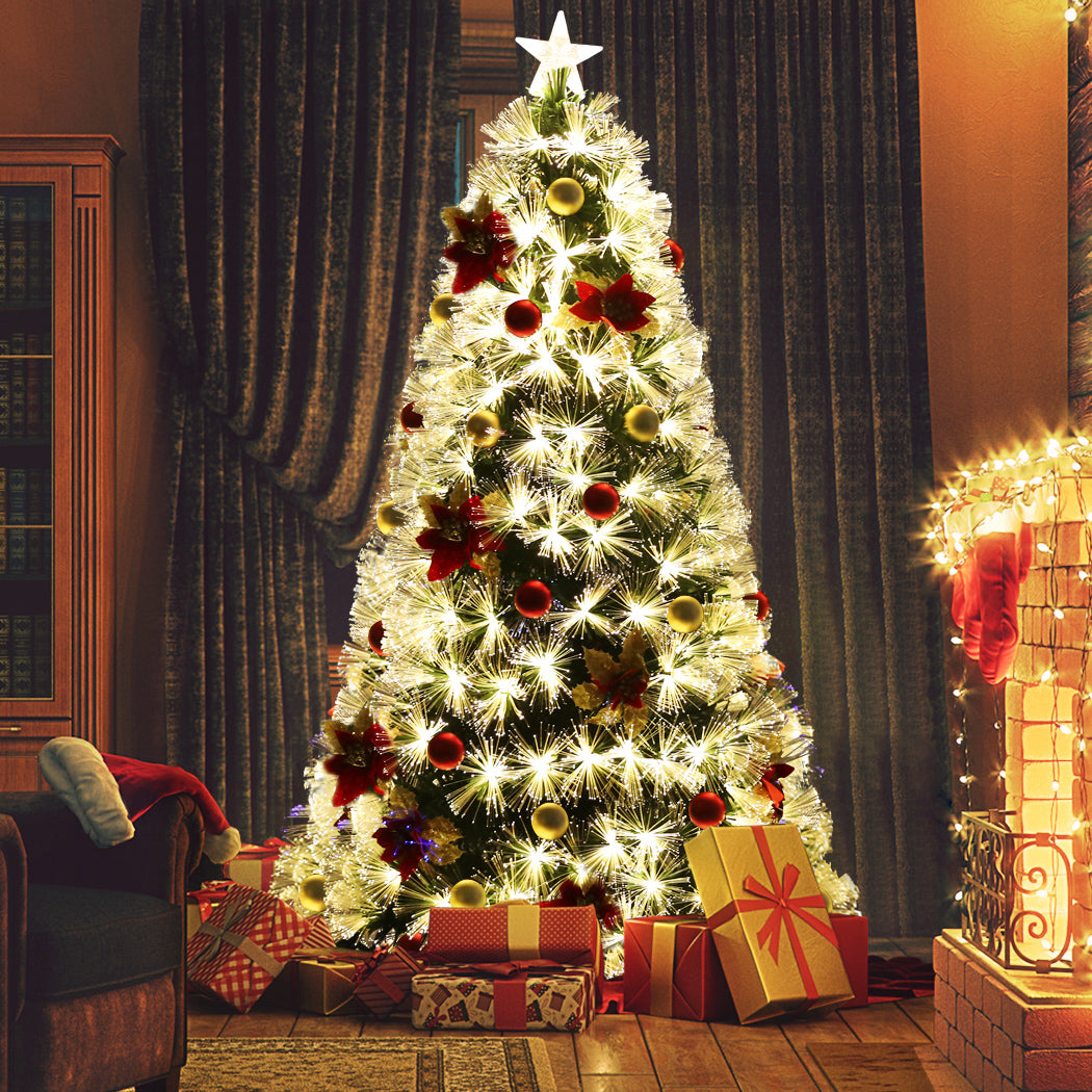 Santaco Christmas Tree 1.5M 5Ft Xmas Decorations Fibre Optic Multicolour Lights - Christmas Outlet Online